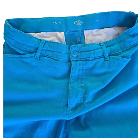 St Johns Bay Capri Pants Turquoise Women's Size 10 Cropped Casual Summer - Picture 2 of 4